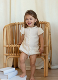 La Nina Girls Laced Front Romper