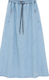 Emm Denim Maxi Zipper Skirt