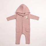 Bee & Dee Fuzzy Bunny Hooded Romper