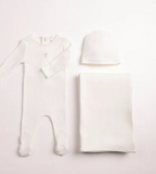 Bee & Dee Wings Pointelle Footie, Hat & Blanket