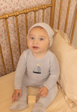Bee & Dee Sail Away Velour Footie & Hat