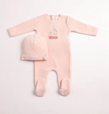 Bee & Dee Sail Away Velour Footie & Hat