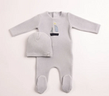 Bee & Dee Sail Away Velour Footie & Hat