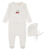 Mi Amour Berry Sweet Embroidered Footie