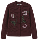 Lilou/Papillon Reg Pointelle Cardigan & Wool Skirt