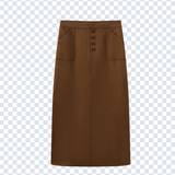 Story Suede Straight Skirt
