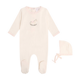 Mi Amour Rock A Bye Pointelle Footie & Hat