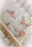 Mi Amour Rock A Bye Pointelle Footie, Hat & Blanket