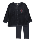 Lil Legs Velour Crest Lounge Set