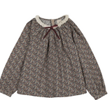 Analogie Home Garden Lace Trim Collared Blouse