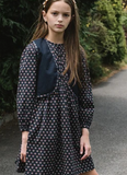Analogie Home Garden Velvet Trim Dress - Big Girl