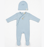 Bebe Bella Velour Footie w/ Hat