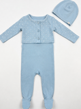 Fragile All Over Print Footie w/ Cardigan Set