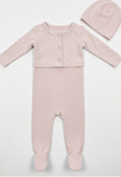 Fragile All Over Print Footie w/ Cardigan Set