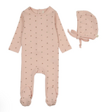 Lilette Bitsy Floral Footie & Hat Set