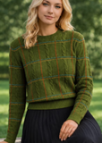 Pause Plaid Cable Sweater