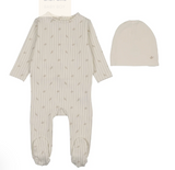 Lilette Stripe Print Footie Set