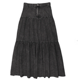 Lil Legs Denim Tiered Maxi Skirt