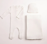 Bee & Dee Wings Pointelle Footie, Hat & Blanket