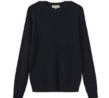 Beige Tulip Design Knit Crew Neck