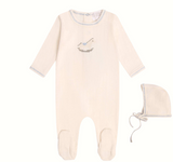 Mi Amour Rock A Bye Pointelle Footie & Hat