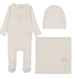 Lilette Molly Dolly Footie, Hat & Blanket Layette Set