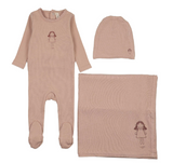 Lilette Molly Dolly Footie, Hat & Blanket Layette Set