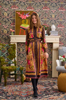 Laurent Flower Print Button Down Dress