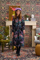 Laurent Floral Design Tulle Overlay Dress