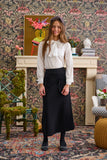 Laurent Eyelet Necktie Top