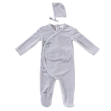 Kipp Pointelle Velour Footie & Bonnet