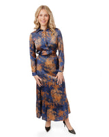 English Floral Satin Blouse