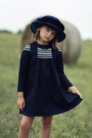 Bamboo Smocked Swing Collar Dress