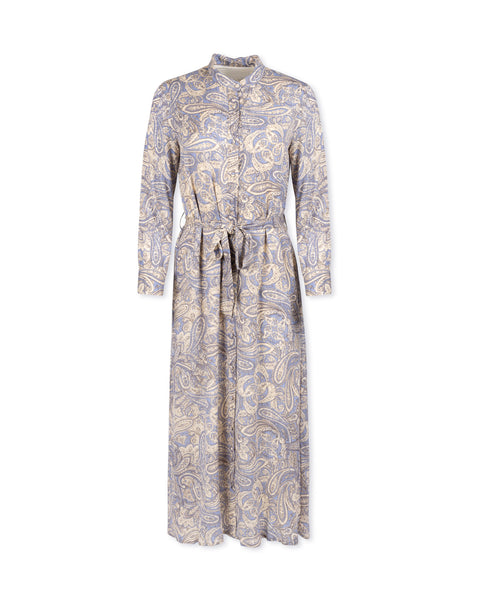 Shift Multi Button Down Belted Printed Dress