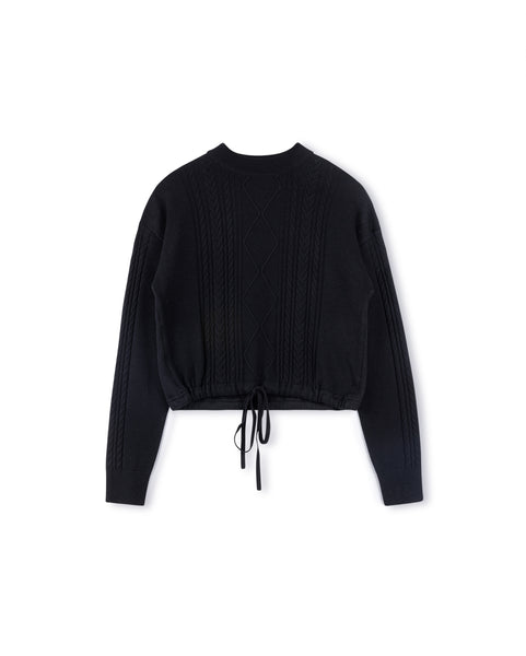 Society22 Sweatshirt Back Knit Top