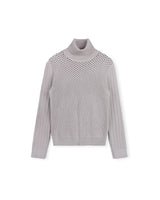 Tweed Diamond Knit Turtleneck