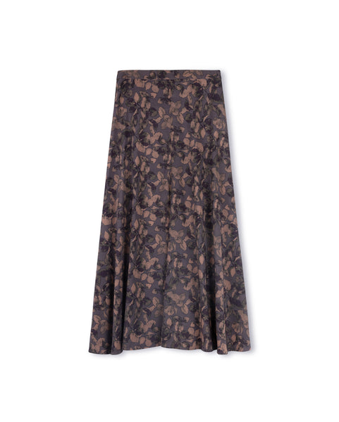 Begonia Floral Print Maxi Skirt