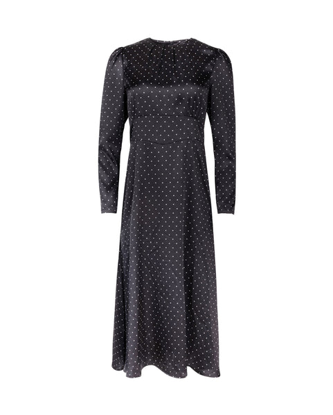 Portrait Polka Dot Midi Dress