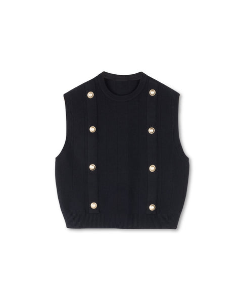 The Collective Knit Vest w Metal Buttons