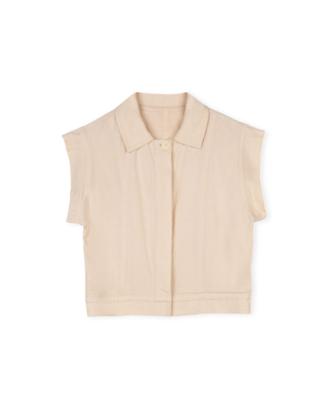 Georgette Nardone Linen Crop Vest