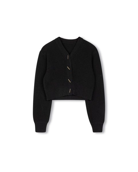 Novella Cropped Chunky Knit Cardigan