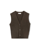 Modelle Knit Diagonal Button Vest