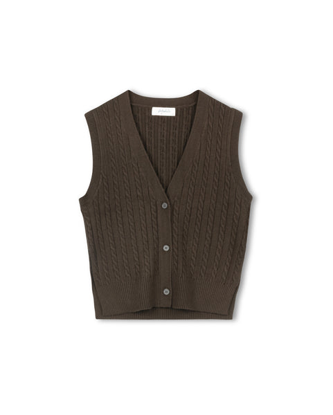 Modelle Knit Diagonal Button Vest