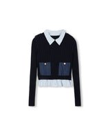 Tweed Crop Sweater and Blouse Top