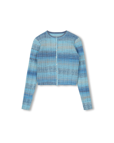 Tweed Blur Stripe Cardigan