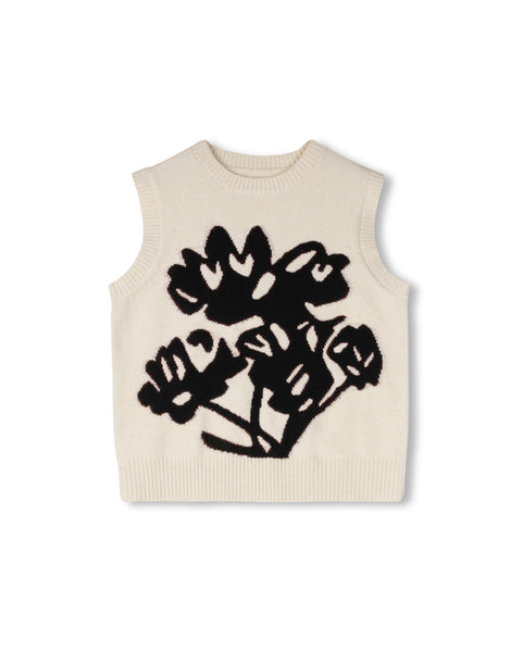Story Crew Neck Graphic Knit Vest