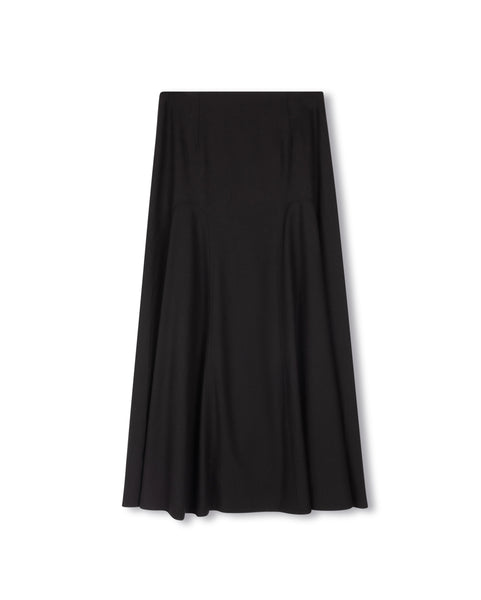 Epik A Line Wool Skirt w Piping Detail