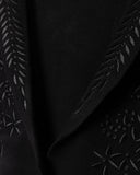 Georgette Knit Embroidered Crop Blazer