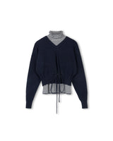 Slate Open Neck Sweater w/ Turtleneck