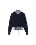 Slate Open Neck Sweater w/ Turtleneck